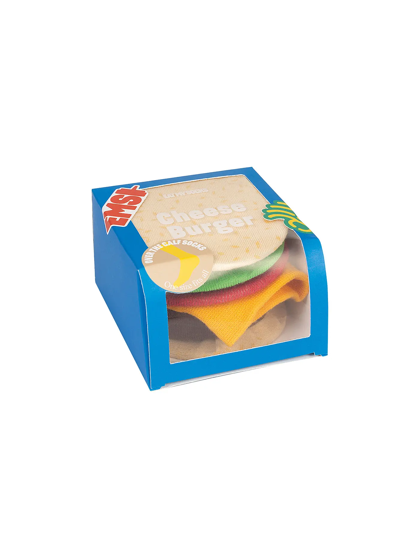 EAT MY SOCKS | Socken 36-45 CHEESEBURGER rotgelbgruen | 